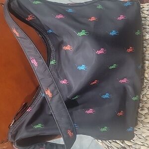 NEW Ralph Lauren Nylon Shoulderbag POLO Pattern